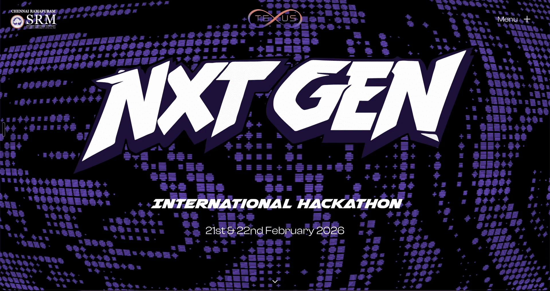 NXTGEN’26 homepage with a large white event logo, purple patterned background, organiser logos and the dates 21st and 22nd February 2026.